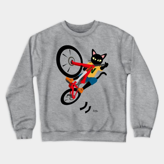 Bike Action Crewneck Sweatshirt by BATKEI